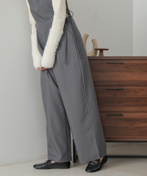 Bab（バブ）の「【S・Mサイズ展開】サイドリボンオールインワン（つなぎ/オールインワン・レディース・ブラック/グレー・S/M）」の10枚目の写真