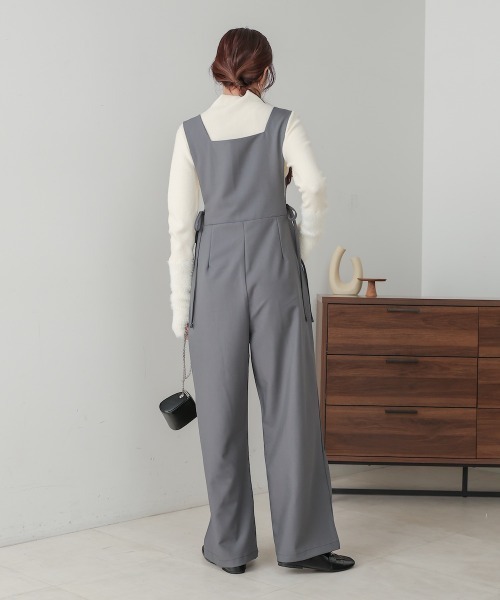 Bab（バブ）の「【S・Mサイズ展開】サイドリボンオールインワン（つなぎ/オールインワン・レディース・ブラック/グレー・S/M）」の13枚目の写真