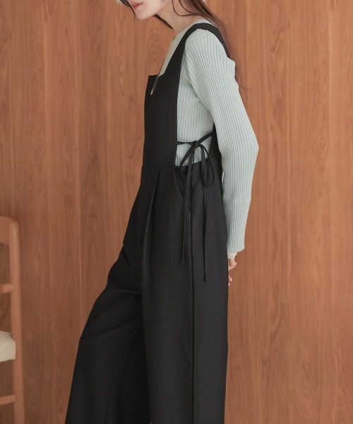 Bab（バブ）の「【S・Mサイズ展開】サイドリボンオールインワン（つなぎ/オールインワン・レディース・ブラック/グレー・S/M）」の15枚目の写真