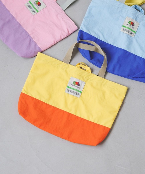 FRUIT OF THE LOOM(フルーツオブザルーム)の「【Fruit Of The Loom(フルーツオブザルーム)】別注レッスンバッグ(KIDS)(トートバッグ・キッズ・イエロー/ピンク/グリーン/ブルー・FREE)」の8枚目の写真
