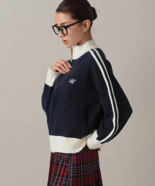 FOREVER 21（フォーエバー トゥエンティーワン）の「【2024FW】トラックジップニット（ニット/セーター・レディース・グレー/ネイビー/ベージュ・FREE）」の8枚目の写真