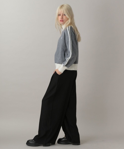 FOREVER 21（フォーエバー トゥエンティーワン）の「【2024FW】トラックジップニット（ニット/セーター・レディース・グレー/ネイビー/ベージュ・FREE）」の12枚目の写真