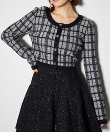 rienda | 2WAYチェックニットカーデ(カーディガン/ボレロ)