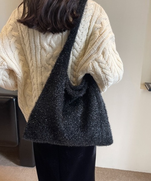mebole(メボレ)の「ラメシャギートートバッグ(トートバッグ・レディース・シルバー/グレー/ピンク/マルチ/ブラック・FREE)」の7枚目の写真