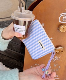 Mignonjour（ミニョンジュール）の「FReePLACe/ストライプミニポーチ X12358（ポーチ）」