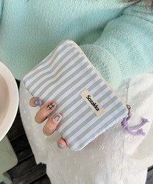Mignonjour（ミニョンジュール）の「FReePLACe/ストライプミニポーチ X12358（ポーチ）」