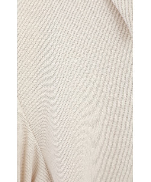 CLANE（クラネ）の「CLANE POWER SHOULDER POLO TOPS 17105-1292（ポロシャツ・レディース・オフホワイト/ブラウン/ブラック・1）」の11枚目の写真