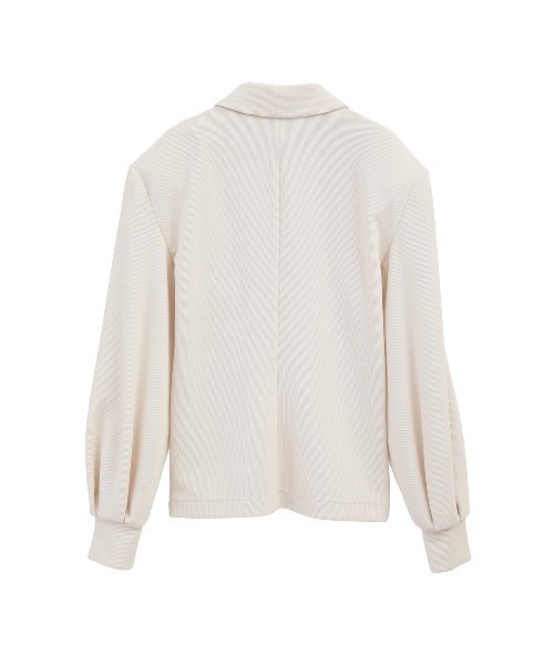 CLANE（クラネ）の「CLANE POWER SHOULDER POLO TOPS 17105-1292（ポロシャツ・レディース・オフホワイト/ブラウン/ブラック・1）」の13枚目の写真