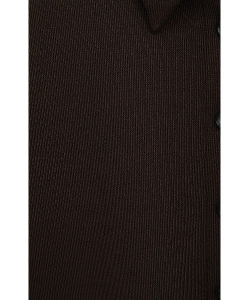 CLANE（クラネ）の「CLANE POWER SHOULDER POLO TOPS 17105-1292（ポロシャツ・レディース・オフホワイト/ブラウン/ブラック・1）」の4枚目の写真