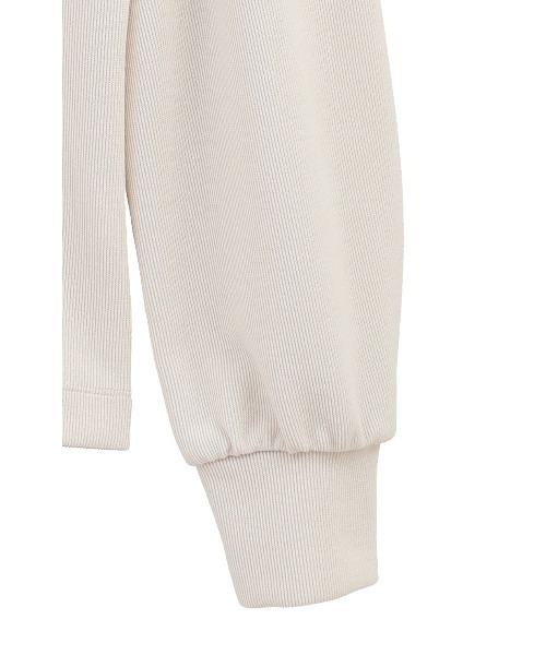 CLANE（クラネ）の「CLANE POWER SHOULDER POLO TOPS 17105-1292（ポロシャツ・レディース・オフホワイト/ブラウン/ブラック・1）」の15枚目の写真