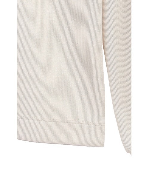 CLANE（クラネ）の「CLANE POWER SHOULDER POLO TOPS 17105-1292（ポロシャツ・レディース・オフホワイト/ブラウン/ブラック・1）」の16枚目の写真