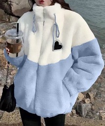 Miniministore | スタンドカラーボアジャケット バイカラー(ブルゾン)