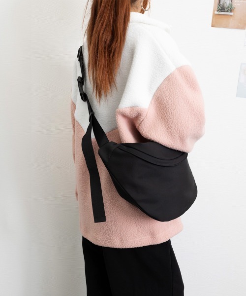 Miniministore（ミニミニストア）の「スタンドカラーボアジャケット バイカラー（ブルゾン・レディース・ブルー/ピンク・FREE）」の18枚目の写真