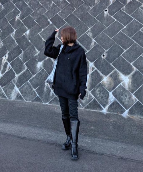 H.TOKYO（エイチトウキョウ）の「ハイネックニット（ニット/セーター・メンズ・グレー/ブラック・XX-LARGE/X-LARGE/LARGE/MEDIUM）」の7枚目の写真