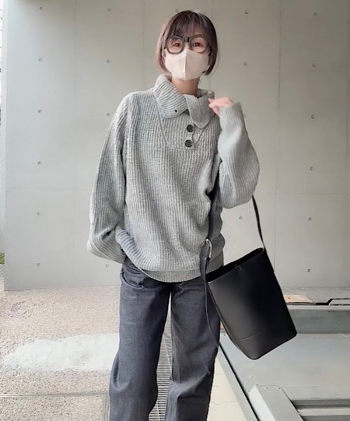 H.TOKYO（エイチトウキョウ）の「ハイネックニット（ニット/セーター・メンズ・グレー/ブラック・XX-LARGE/X-LARGE/LARGE/MEDIUM）」の15枚目の写真