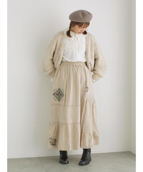 TSUHARU by Samansa Mos2（ツハルバイサマンサモスモス）の「ウール混モールニットボレロ（カーディガン/ボレロ・レディース・ベージュ/ブラック/キナリ・F）」の14枚目の写真