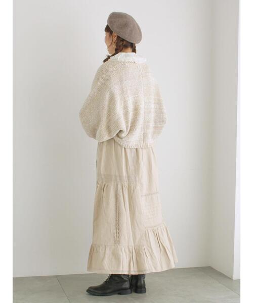 TSUHARU by Samansa Mos2（ツハルバイサマンサモスモス）の「ウール混モールニットボレロ（カーディガン/ボレロ・レディース・ベージュ/ブラック/キナリ・F）」の20枚目の写真