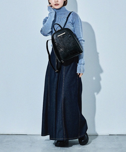 HUNDRED（ハンドレッド）の「クロコ型押しリュック バックパック