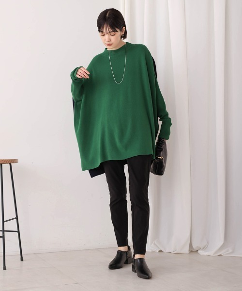 Bou Jeloud(ブージュルード)の「ドルマンスリーブバイカラーニット(ニット/セーター・レディース・イエロー/グリーン/ブルー・FREE)」の11枚目の写真