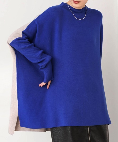 Bou Jeloud(ブージュルード)の「ドルマンスリーブバイカラーニット(ニット/セーター・レディース・イエロー/グリーン/ブルー・FREE)」の15枚目の写真