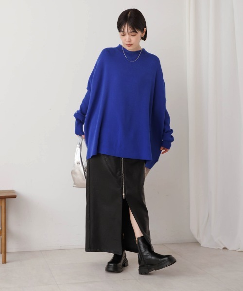 Bou Jeloud(ブージュルード)の「ドルマンスリーブバイカラーニット(ニット/セーター・レディース・イエロー/グリーン/ブルー・FREE)」の16枚目の写真