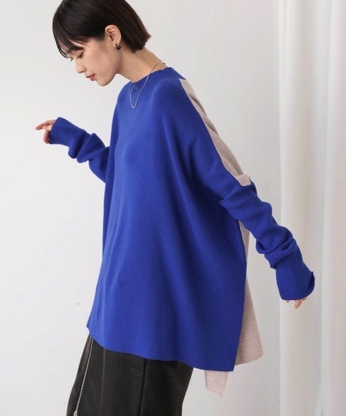 Bou Jeloud(ブージュルード)の「ドルマンスリーブバイカラーニット(ニット/セーター・レディース・イエロー/グリーン/ブルー・FREE)」の17枚目の写真