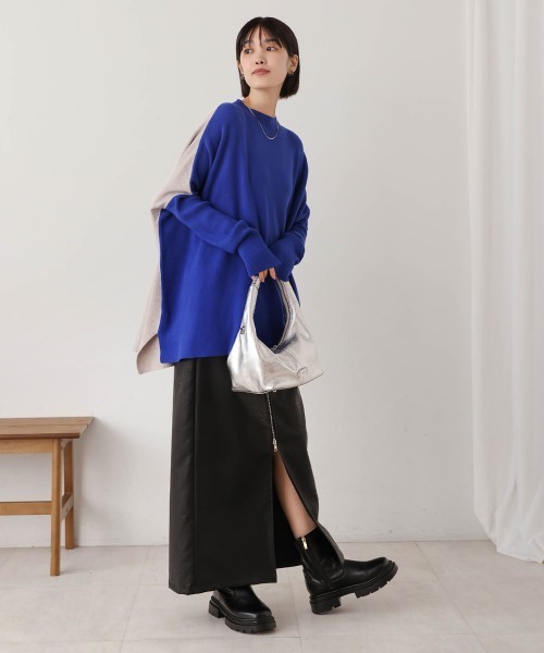 Bou Jeloud(ブージュルード)の「ドルマンスリーブバイカラーニット(ニット/セーター・レディース・イエロー/グリーン/ブルー・FREE)」の18枚目の写真