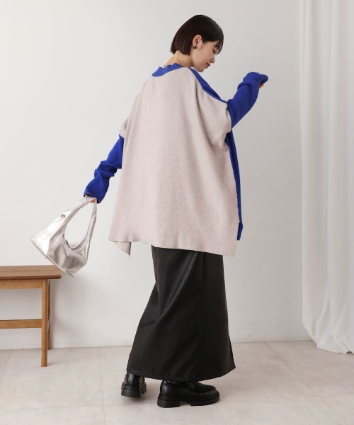 Bou Jeloud(ブージュルード)の「ドルマンスリーブバイカラーニット(ニット/セーター・レディース・イエロー/グリーン/ブルー・FREE)」の19枚目の写真