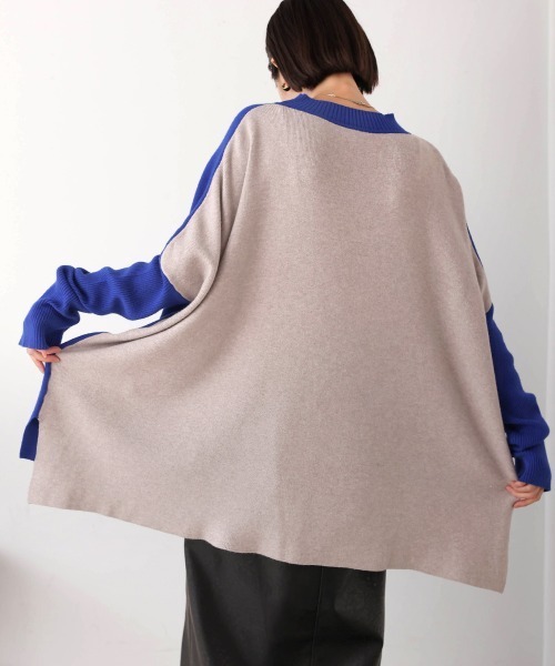 Bou Jeloud(ブージュルード)の「ドルマンスリーブバイカラーニット(ニット/セーター・レディース・イエロー/グリーン/ブルー・FREE)」の20枚目の写真