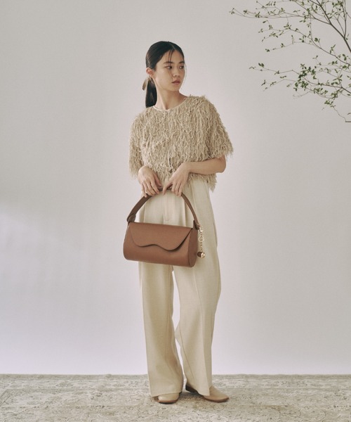 moi tytto（モイテュット）の「もしゃもしゃフリンジカーディガン（カーディガン/ボレロ・レディース・ナチュラル/ブルー/ベージュ/イエロー・FREE）」の8枚目の写真