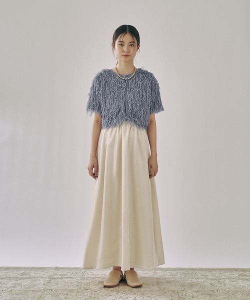 moi tytto（モイテュット）の「もしゃもしゃフリンジカーディガン（カーディガン/ボレロ・レディース・ナチュラル/ブルー/ベージュ/イエロー・FREE）」の15枚目の写真