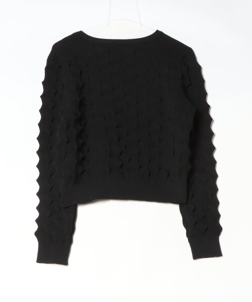 Per sist ence（パーシエンス）の「トゲトゲニットカーディガン（カーディガン/ボレロ・レディース・アイボリー/ブラック/グレー/ピンク・FREE）」の5枚目の写真