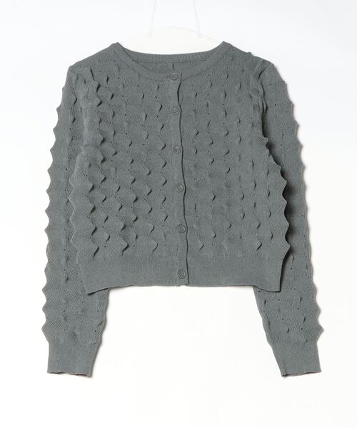 Per sist ence（パーシエンス）の「トゲトゲニットカーディガン（カーディガン/ボレロ・レディース・アイボリー/ブラック/グレー/ピンク・FREE）」の18枚目の写真