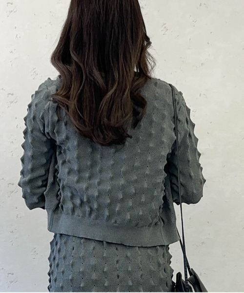 Per sist ence（パーシエンス）の「トゲトゲニットカーディガン（カーディガン/ボレロ・レディース・アイボリー/ブラック/グレー/ピンク・FREE）」の21枚目の写真