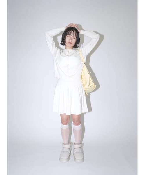 Uenui（ウニュイ）の「セットアップ スリーピース ニット カットソー カーディガン ミニスカート（その他トップス・レディース・アイボリー・FREE）」の12枚目の写真