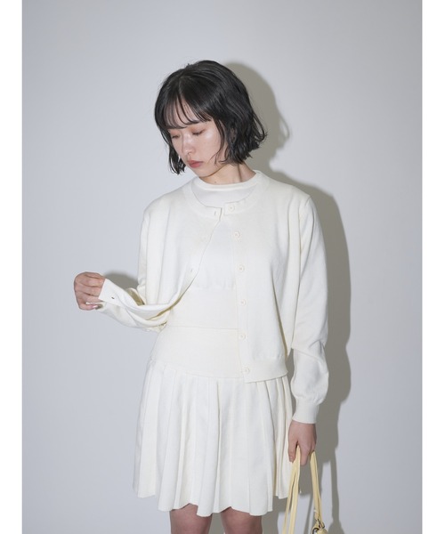 Uenui（ウニュイ）の「セットアップ スリーピース ニット カットソー カーディガン ミニスカート（その他トップス・レディース・アイボリー・FREE）」の17枚目の写真