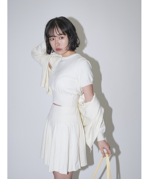 Uenui（ウニュイ）の「セットアップ スリーピース ニット カットソー カーディガン ミニスカート（その他トップス・レディース・アイボリー・FREE）」の20枚目の写真