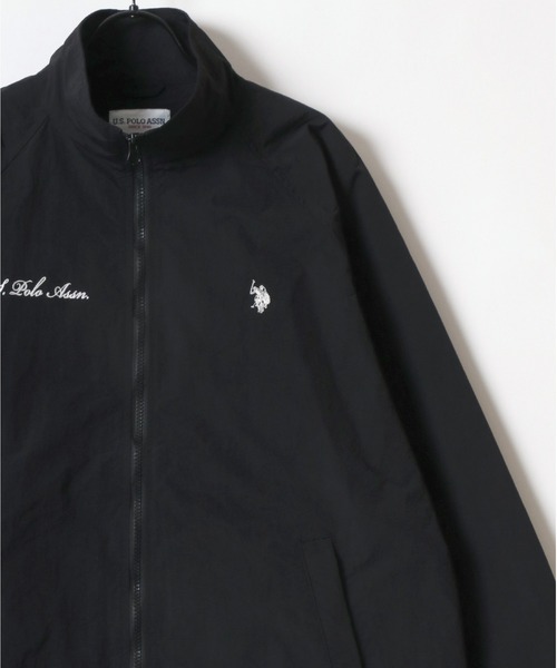 【US POLO ASSN track jacket　ベロア　ブルー　古着】 ユーエスポロアッスン U.S. POLO ASSN. オーバーサイズ ナイロン