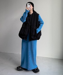 wee9s（ウィークス）の「【セルフカット可能】daily daily super stretch crew neck pleats one piece / デイリーデイリースーパーストレッチクルーネックプリーツワンピース（ワンピース）」