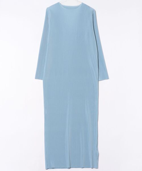 wee9s（ウィークス）の「【セルフカット可能】daily daily super stretch crew neck pleats one piece / デイリーデイリースーパーストレッチクルーネックプリーツワンピース（ワンピース・レディース・アッシュグレー/スカイブルー/ブラック/レッド/ネイビー/ボルドー/アイボリー/ダークグリーン/ブルー/ライトブルー・FREE/LONG）」の12枚目の写真