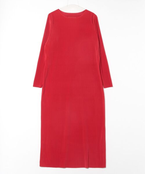 wee9s（ウィークス）の「【セルフカット可能】daily daily super stretch crew neck pleats one piece / デイリーデイリースーパーストレッチクルーネックプリーツワンピース（ワンピース・レディース・アッシュグレー/スカイブルー/ブラック/レッド/ネイビー/ボルドー/アイボリー/ダークグリーン/ブルー/ライトブルー・FREE/LONG）」の11枚目の写真