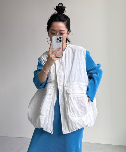 wee9s（ウィークス）の「【セルフカット可能】daily daily super stretch crew neck pleats one piece / デイリーデイリースーパーストレッチクルーネックプリーツワンピース（ワンピース・レディース・アッシュグレー/スカイブルー/ブラック/レッド/ネイビー/ボルドー/アイボリー/ダークグリーン/ブルー/ライトブルー・FREE/LONG）」の16枚目の写真