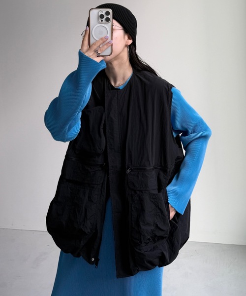 wee9s（ウィークス）の「【セルフカット可能】daily daily super stretch crew neck pleats one piece / デイリーデイリースーパーストレッチクルーネックプリーツワンピース（ワンピース・レディース・アッシュグレー/スカイブルー/ブラック/レッド/ネイビー/ボルドー/アイボリー/ダークグリーン/ブルー/ライトブルー・FREE/LONG）」の17枚目の写真