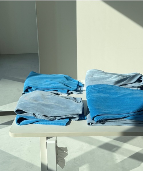 wee9s（ウィークス）の「【セルフカット可能】daily daily super stretch crew neck pleats one piece / デイリーデイリースーパーストレッチクルーネックプリーツワンピース（ワンピース・レディース・アッシュグレー/スカイブルー/ブラック/レッド/ネイビー/ボルドー/アイボリー/ダークグリーン/ブルー/ライトブルー・FREE/LONG）」の18枚目の写真