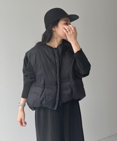 wee9s(ウィークス)の「【セルフカット可能】daily daily super stretch crew neck pleats one piece / デイリーデイリースーパーストレッチクルーネックプリーツワンピース(ワンピース・レディース・アッシュグレー/スカイブルー/ブラック/レッド/ネイビー/ボルドー/アイボリー/ダークグリーン・FREE/LONG)」の12枚目の写真