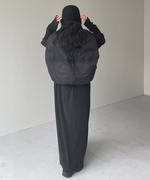 wee9s(ウィークス)の「【セルフカット可能】daily daily super stretch crew neck pleats one piece / デイリーデイリースーパーストレッチクルーネックプリーツワンピース(ワンピース・レディース・アッシュグレー/スカイブルー/ブラック/レッド/ネイビー/ボルドー/アイボリー/ダークグリーン・FREE/LONG)」の16枚目の写真