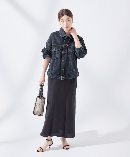 AGOLDE（エーゴールドイー）の「《追加》【AGOLDE】DALTON BALLOON JACKET IN PENDULUM：デニムジャケット（デニムジャケット・レディース・ブルー・SMALL）」の2枚目の写真