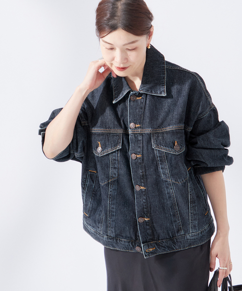 AGOLDE（エーゴールドイー）の「《追加》【AGOLDE】DALTON BALLOON JACKET IN PENDULUM：デニムジャケット（デニムジャケット・レディース・ブルー・SMALL）」の5枚目の写真