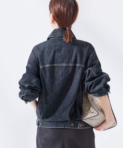 AGOLDE（エーゴールドイー）の「《追加》【AGOLDE】DALTON BALLOON JACKET IN PENDULUM：デニムジャケット（デニムジャケット・レディース・ブルー・SMALL）」の6枚目の写真