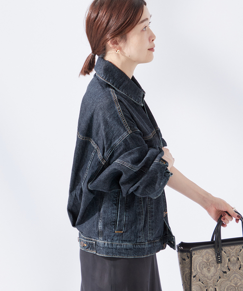 AGOLDE（エーゴールドイー）の「《追加》【AGOLDE】DALTON BALLOON JACKET IN PENDULUM：デニムジャケット（デニムジャケット・レディース・ブルー・SMALL）」の7枚目の写真